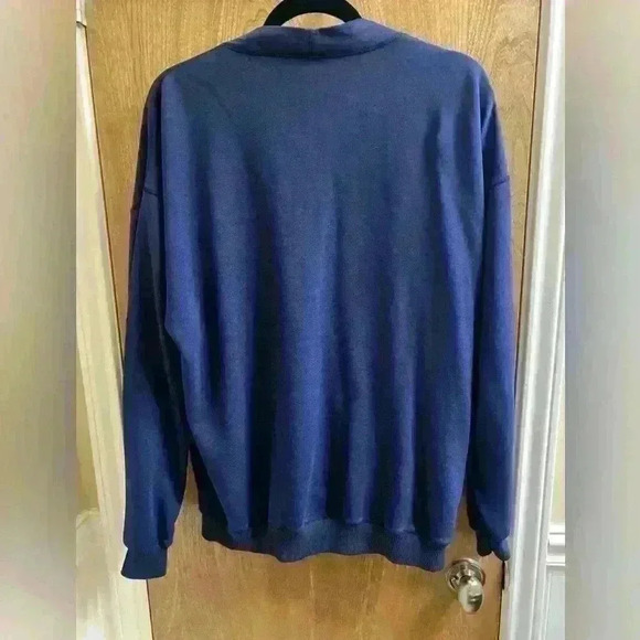 Vintage Outback Red Cardigan Men's Large Sweater Long Sleeves Button-up Navy - Picture 2 of 10